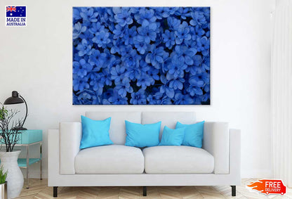Blue Flowers Aerial Photograph Print 100% Australian Made
