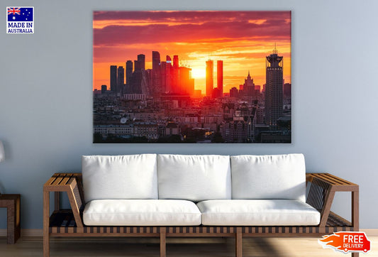 New Buildings, Moscow, Russia Sunset Photograph Print 100% Australian Made