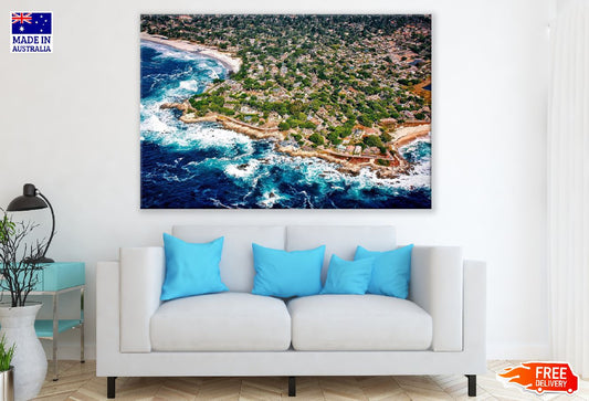 Carmel by the Sea & Cityscape California United States Print 100% Australian Made