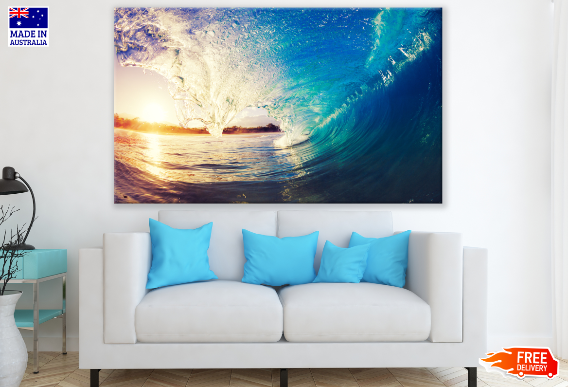 Sea Wave & Sun Photograph Print 100% Australian Made