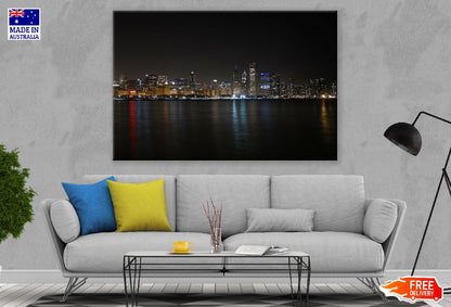 Museum Campus Night View Photograph, Chicago, USA Print 100% Australian Made