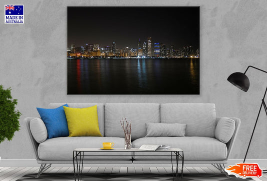 Museum Campus Night View Photograph, Chicago, USA Print 100% Australian Made