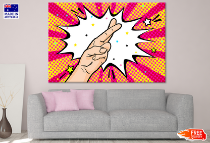 Good Luck Hand Sign Illustration Print 100% Australian Made