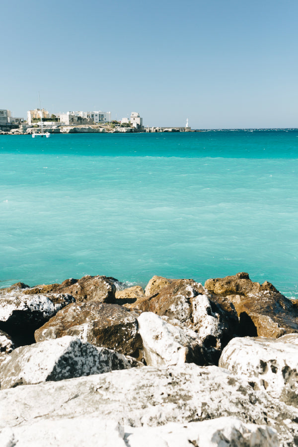 Puglia Beach View Photograph Otranto Home Decor Premium Quality Poster Print Choose Your Sizes