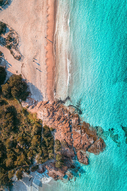 Rocky Beach in Sardinia Aerial View Photograph Print 100% Australian Made