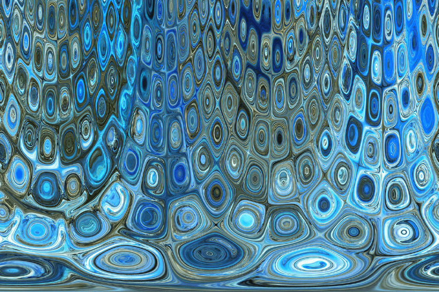 Blue Abstract Design Print 100% Australian Made
