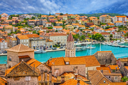 Trogir Croatia Town Blue Sky View Photograph Print 100% Australian Made