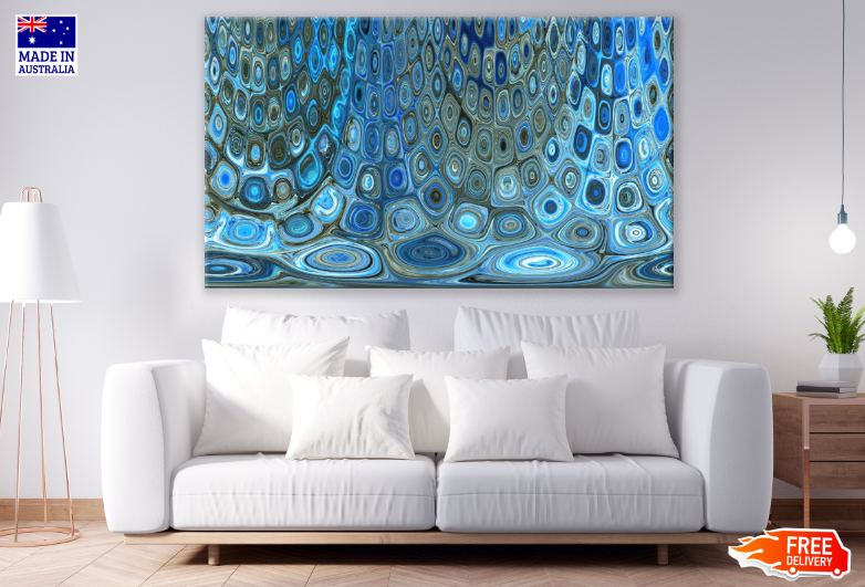 Blue Abstract Design Print 100% Australian Made