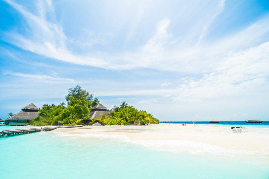 Maldives Sea Island Resort View Photograph Print 100% Australian Made