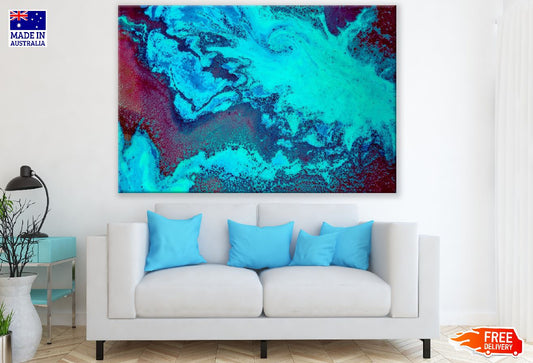 Blue & Red Abstract Design Print 100% Australian Made