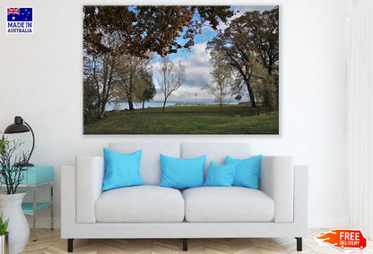 Autumn Trees Garden Near Sea Photograph Print 100% Australian Made