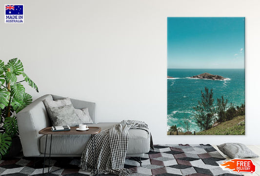 Small Island Surrounded by Sea Photograph Print 100% Australian Made