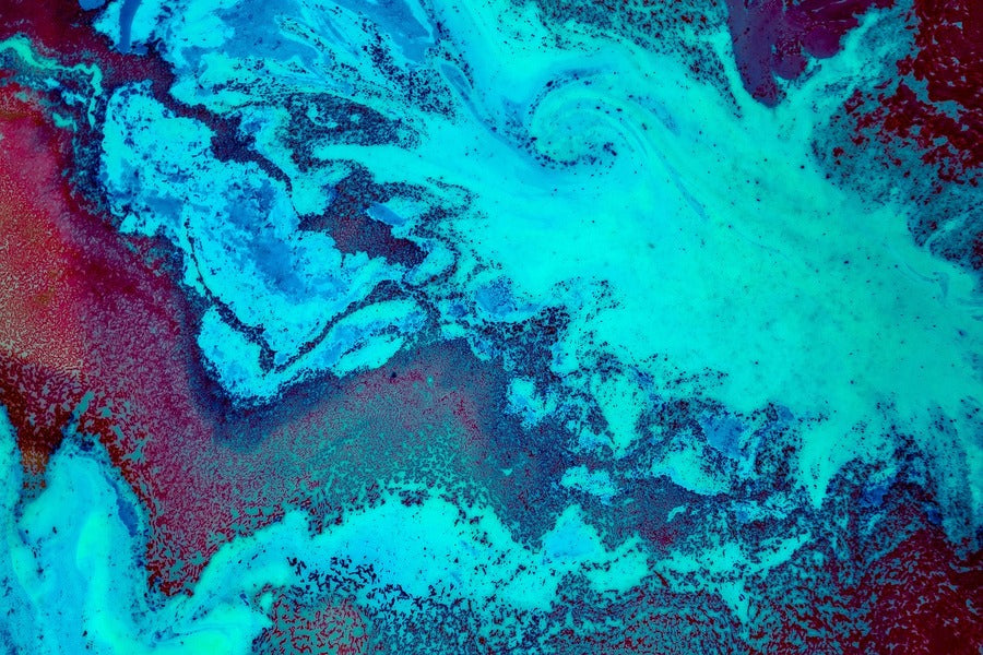 Blue & Red Abstract Design Print 100% Australian Made