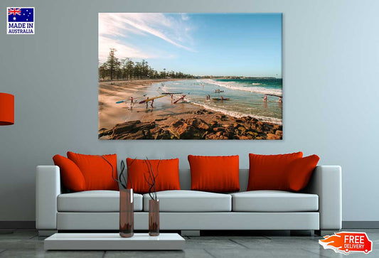 Manly Beach & Blue Sky Scenery View Print 100% Australian Made
