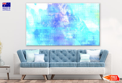 Blue & Purple Abstract Design Print 100% Australian Made