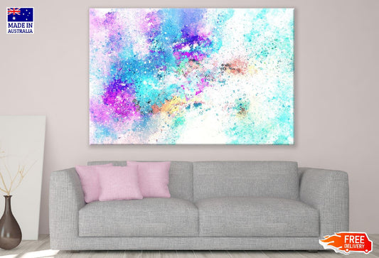 Blue Pink & White Abstract Design Print 100% Australian Made