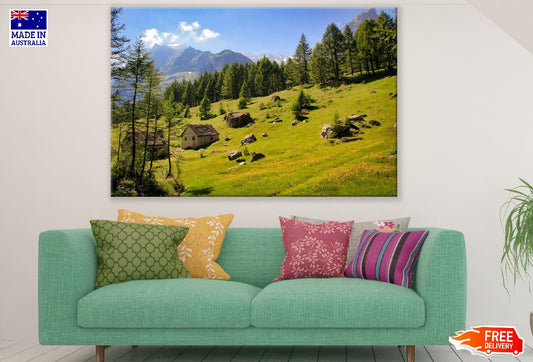 Trees & Houses on Hill Photograph Print 100% Australian Made