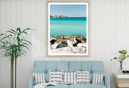 Puglia Beach View Photograph Otranto Home Decor Premium Quality Poster Print Choose Your Sizes
