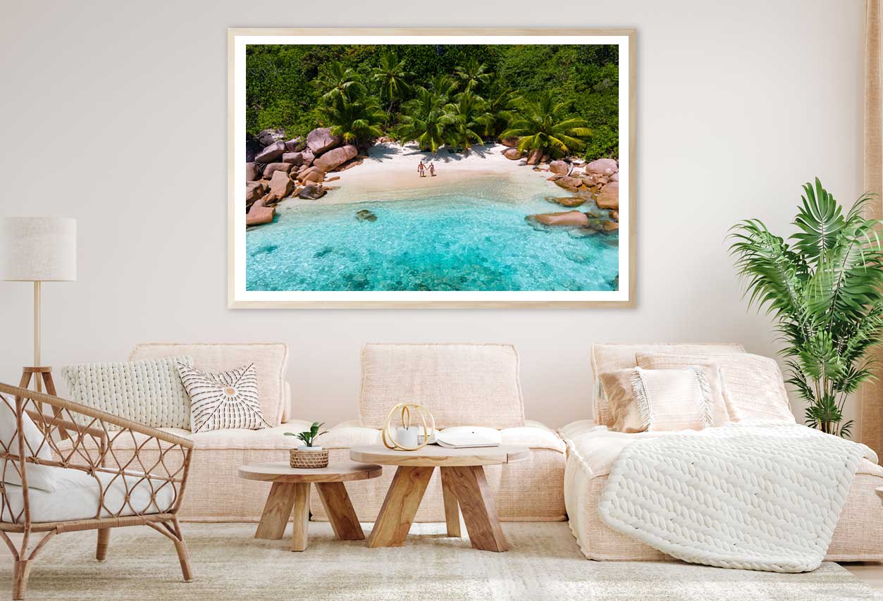 Anse Lazio Praslin Aerial View Photograph Home Decor Premium Quality Poster Print Choose Your Sizes