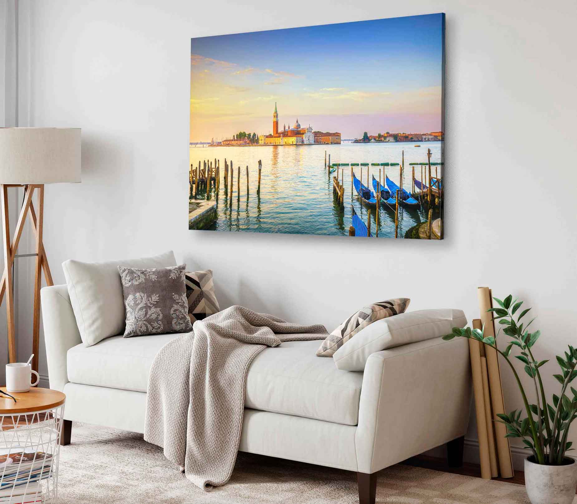 Bella Home Venice Lagoon & Maggiore Church Italy Print Canvas Ready to hang