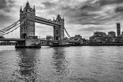 London Bridge & Lake B&W View Photograph Print 100% Australian Made