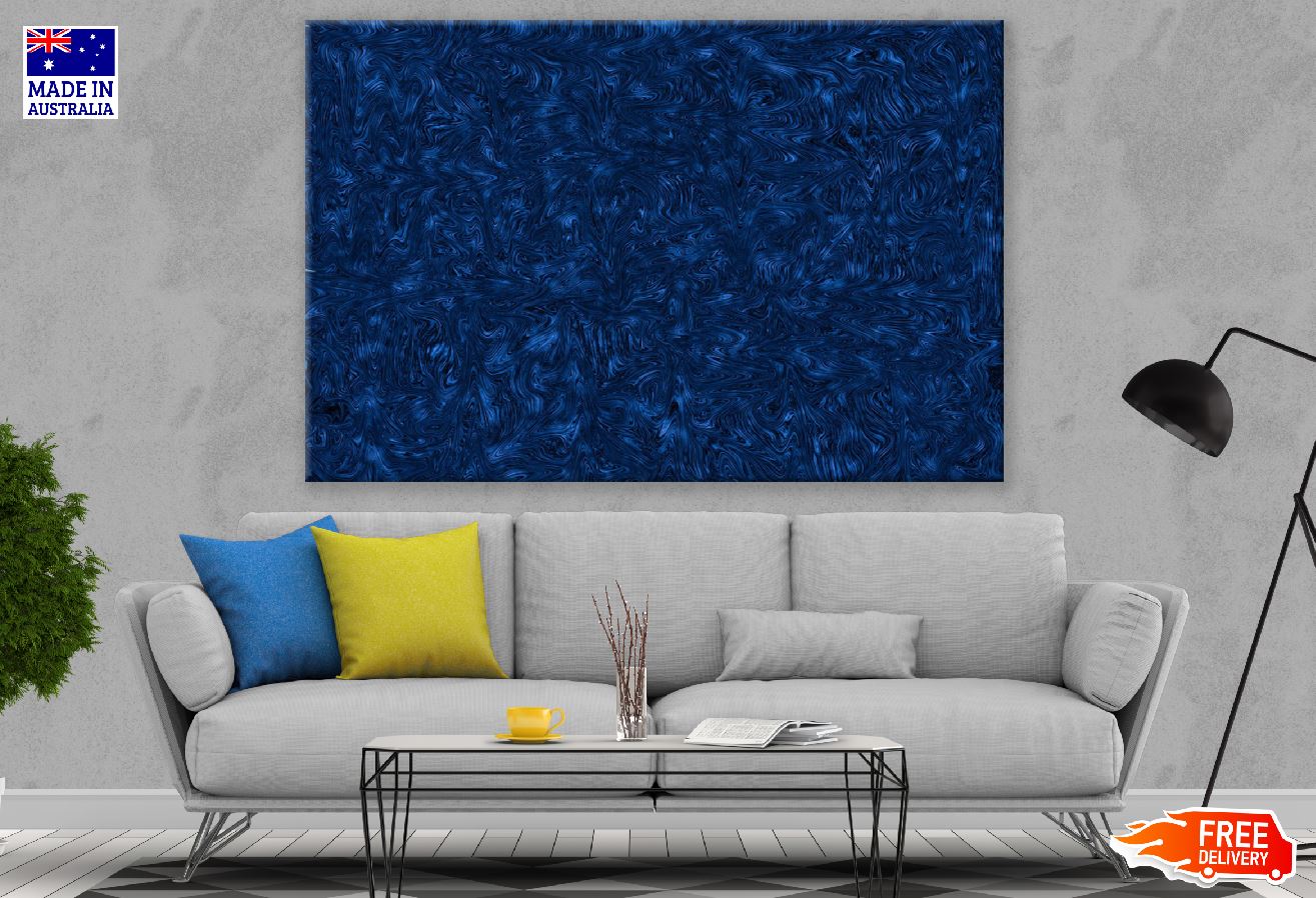 Black & Blue Abstract Design Print 100% Australian Made
