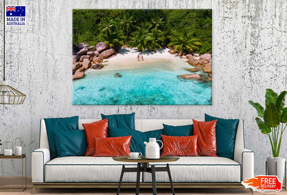 Anse Lazio Praslin Aerial View Photograph Print 100% Australian Made