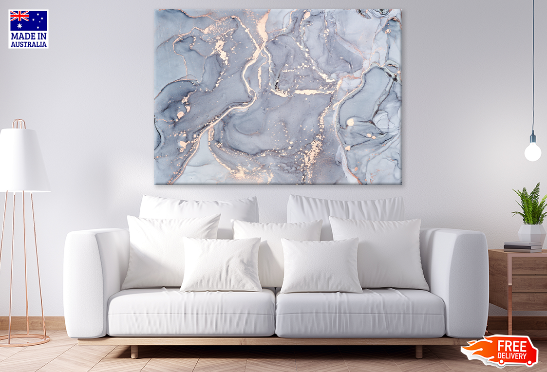 Pink & Blue Abstract Design Print 100% Australian Made