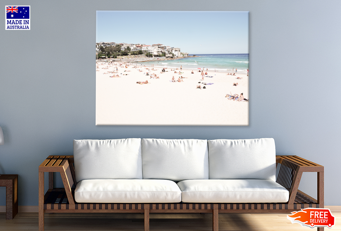 Landscape View of Bondi Beach Print 100% Australian Made