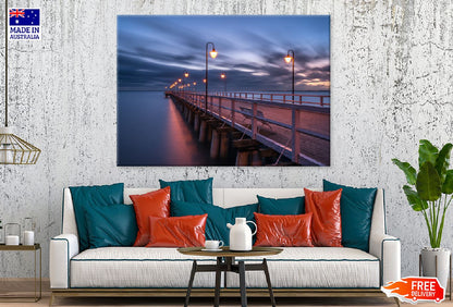 Wooden Pier in Gdynia Orlowo View Photograph Print 100% Australian Made