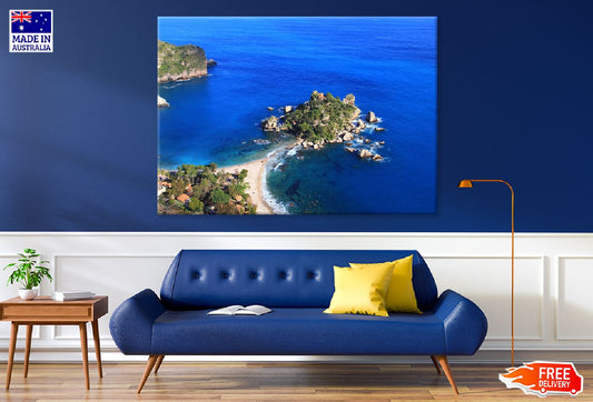 Isola Bella Island Aerial View Photograph Print 100% Australian Made