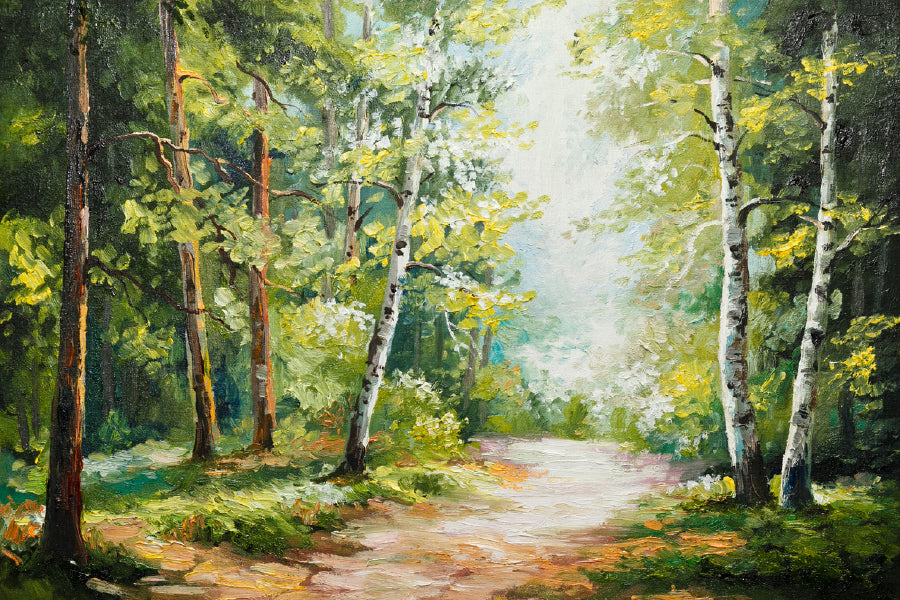 Trees Covered Pathway Watercolor Painting Print 100% Australian Made