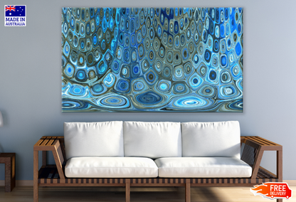 Blue Abstract Design Print 100% Australian Made