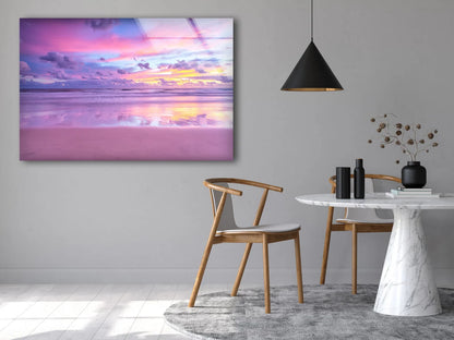 Sunset Sea Scenery Photograph Acrylic Glass Print Tempered Glass Wall Art 100% Made in Australia Ready to Hang