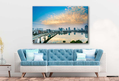 Bella Home Hoang Cau Lake City View & Sky Print Canvas Ready to hang