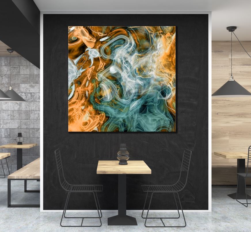 Square Canvas Stunning Abstract Smoke Design High Quality Print 100% Australian Made