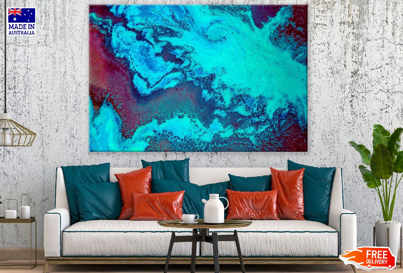 Blue & Red Abstract Design Print 100% Australian Made