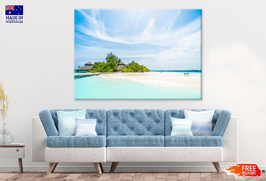 Maldives Sea Island Resort View Photograph Print 100% Australian Made