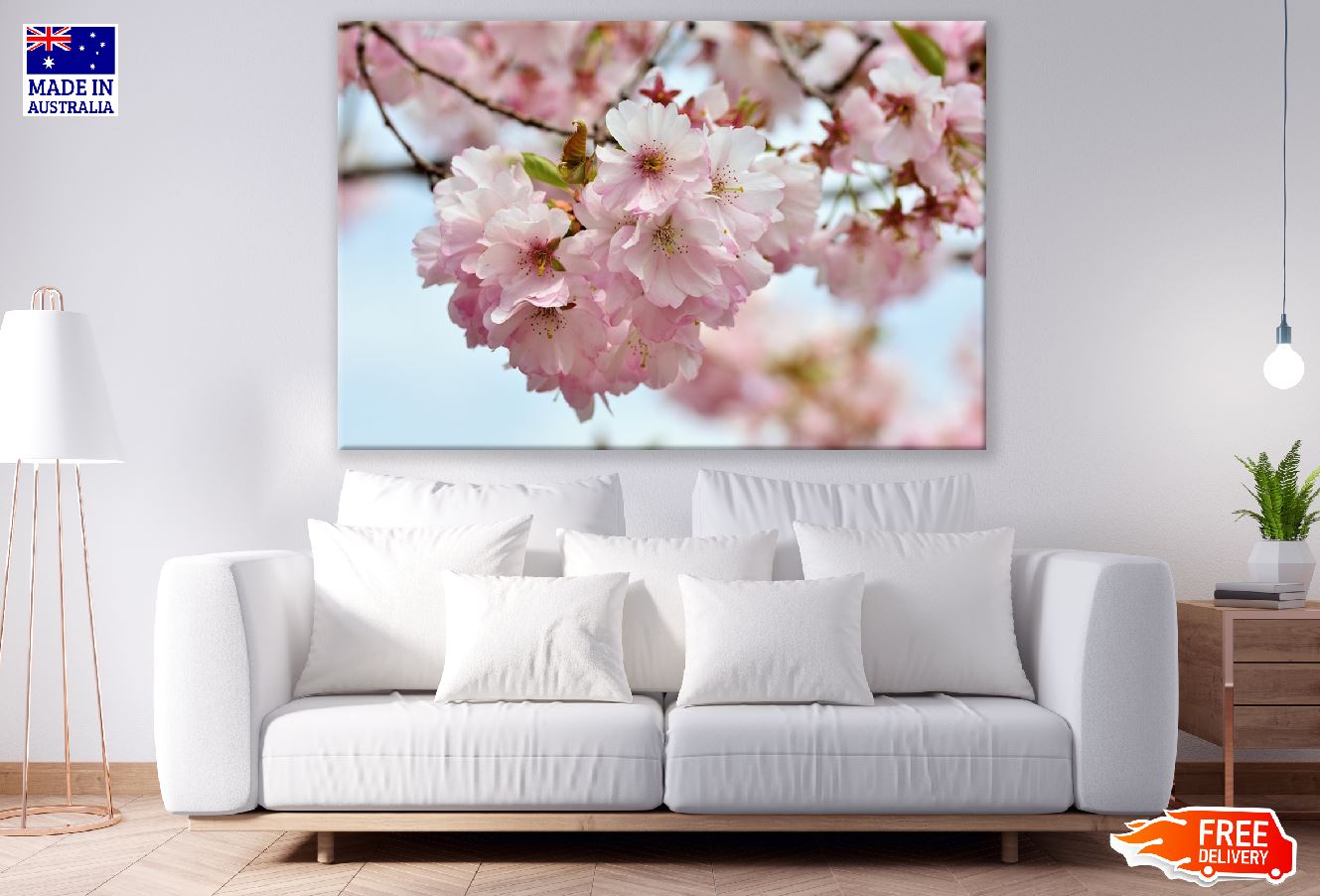 Ornamental Cherry Blossom Flowers & Branches Photograph Print 100% Australian Made