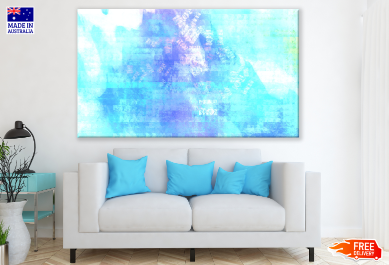 Blue & Purple Abstract Design Print 100% Australian Made