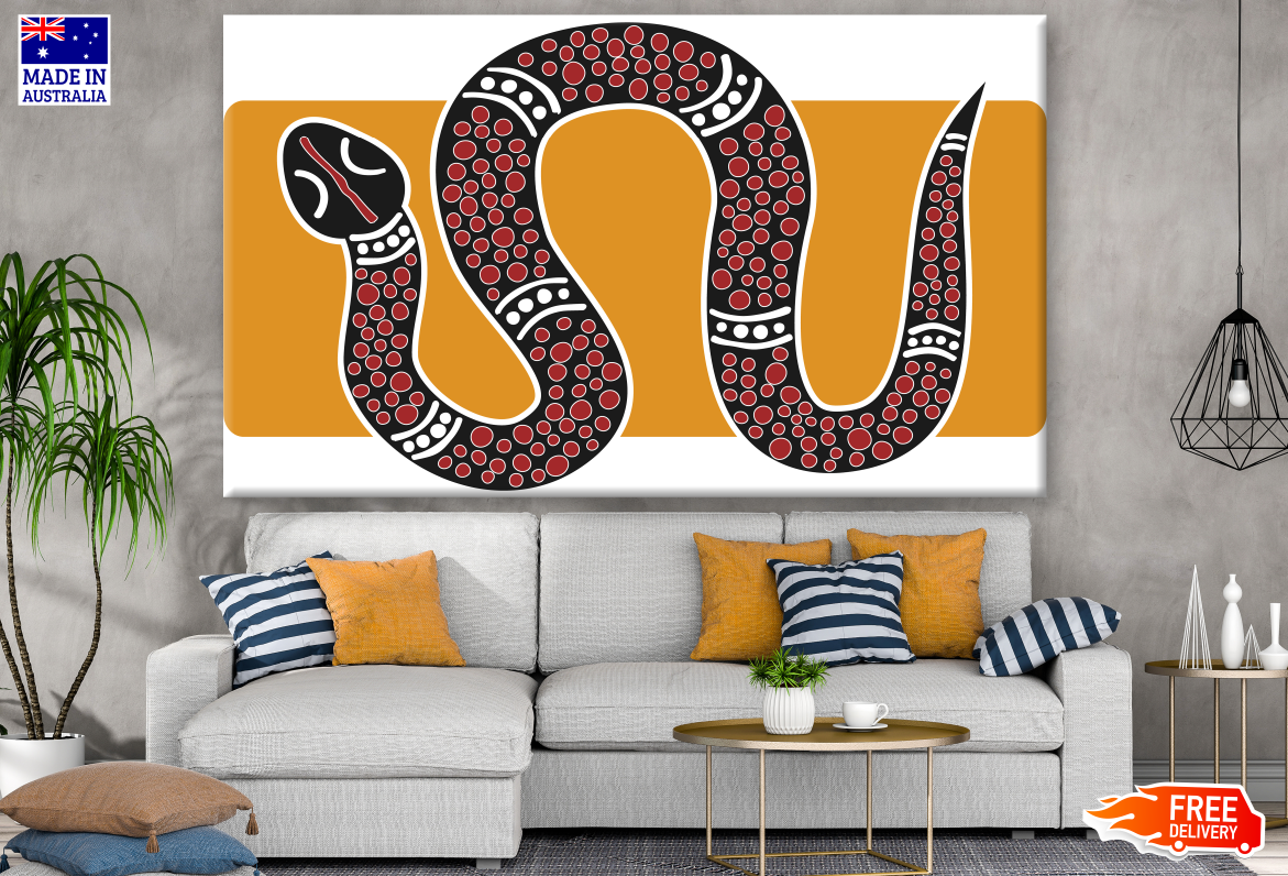 Aboriginal Snake Design Print 100% Australian Made