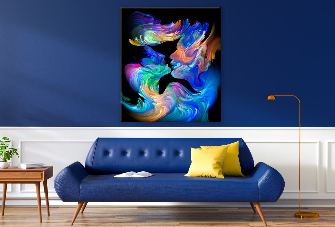 Stunning Abstract Couple Painting Print 100% Australian Made