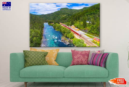 Train Oslo - Bergen in Mountains, Norway Photograph Print 100% Australian Made