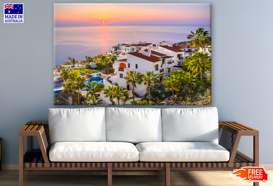 Sunrise in Puerto de Santiago city, Spain Photograph Print 100% Australian Made