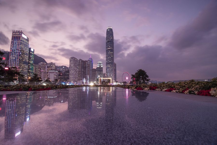 Harbour and Reflection, Hong kong, China Print 100% Australian Made