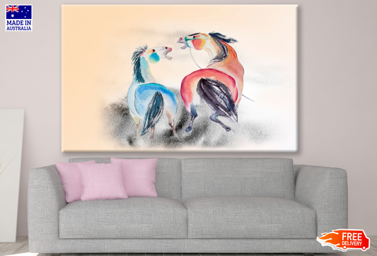 Running Horses Painting Print 100% Australian Made