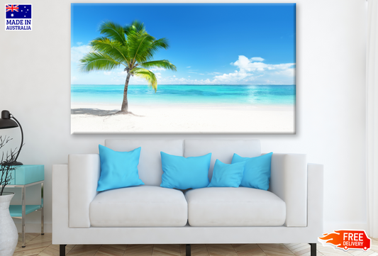 Palm Tree on the Beach Print 100% Australian Made