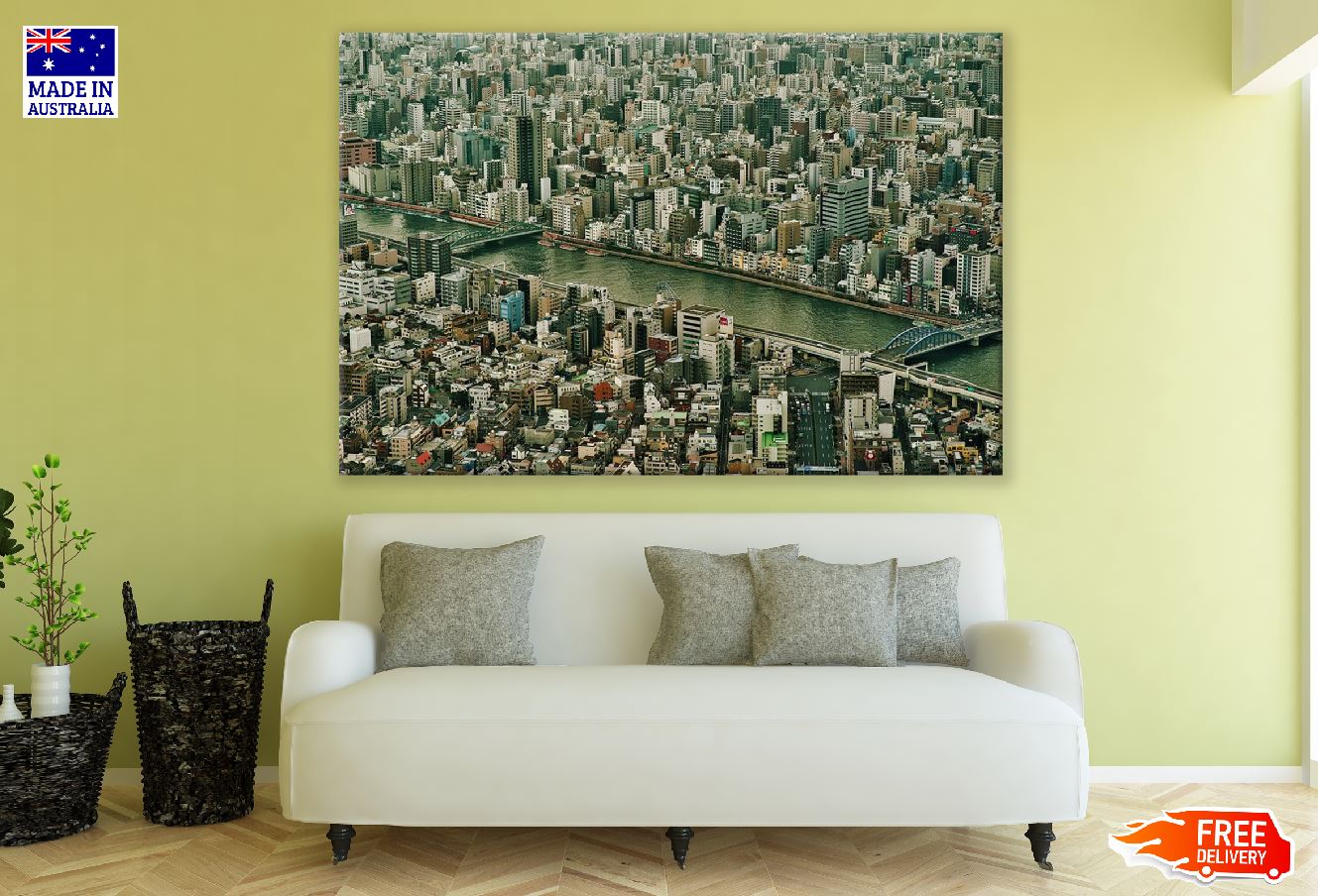 Tokyo City Aerial View Photography, Japan Print 100% Australian Made