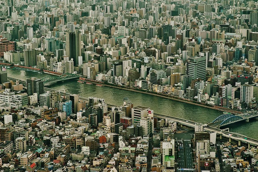 Tokyo City Aerial View Photography, Japan Print 100% Australian Made