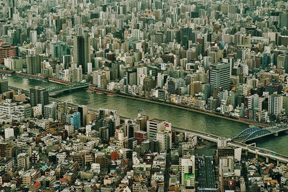 Tokyo City Aerial View Photography, Japan Print 100% Australian Made